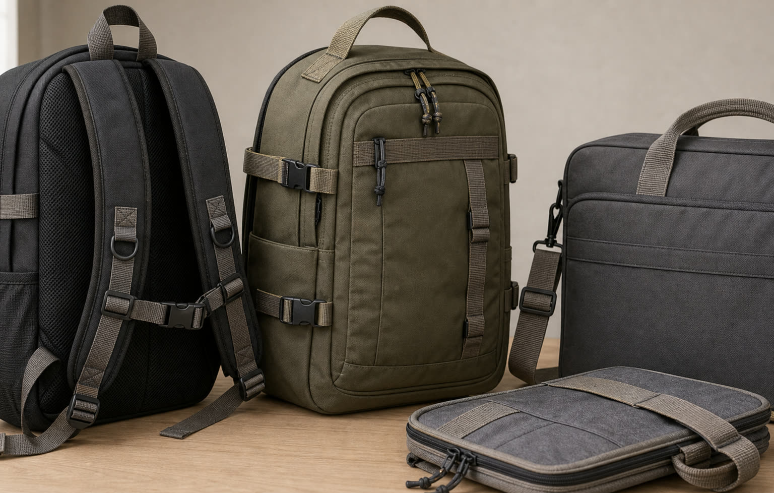 Shoulder straps, side straps and drawstrings for school bags, backpacks and laptop bags